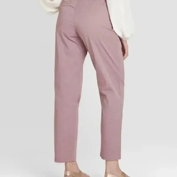Womens High Rise Straight Leg Ankle Pants Lilac Size 10A New Day NWT - Picture 2 of 12
